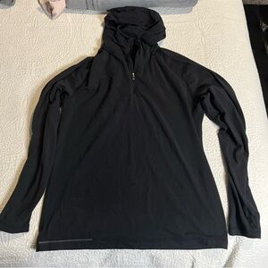 lululemon athletica Black Quarter-Zip Hoodie Sweatshirt